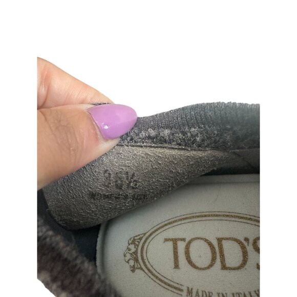 TODS Womens Kate Gray Wool Blend Sneakers Size 36.5 - Picture 9 of 11